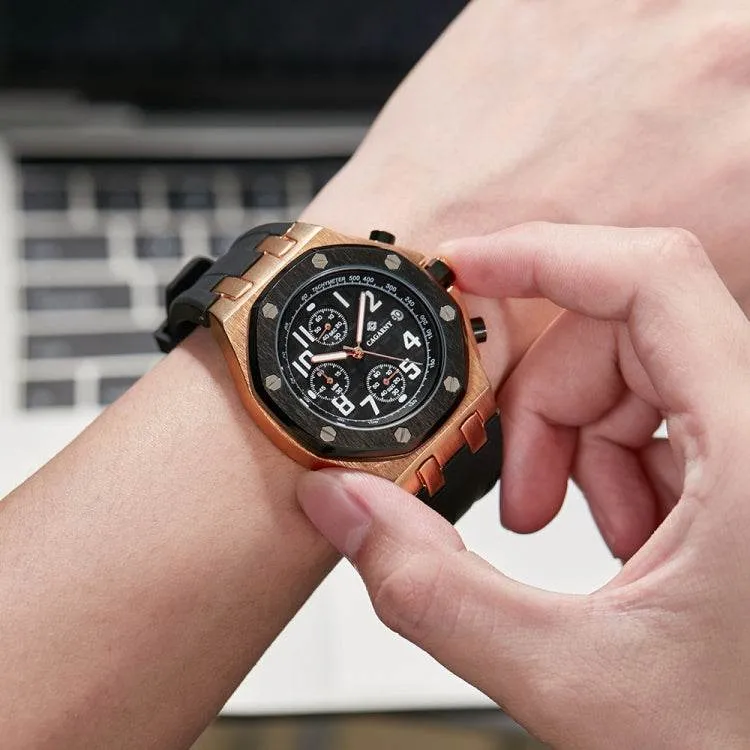CAGARNY 6867 Multifunction Quartz Sports Watch with Six Needles for Men