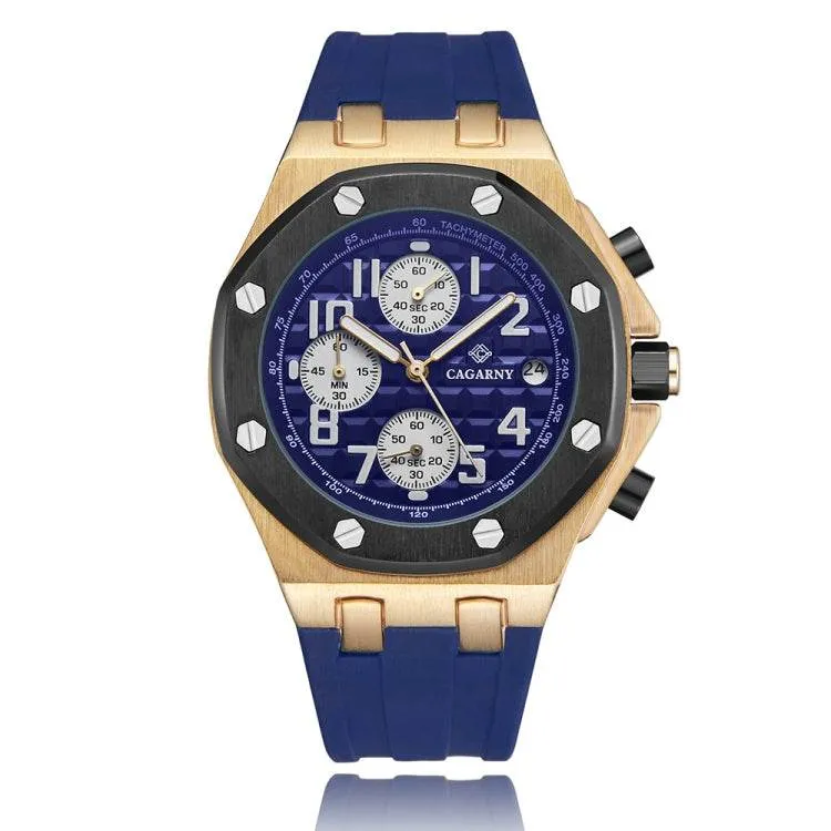 CAGARNY 6867 Multifunction Quartz Sports Watch with Six Needles for Men
