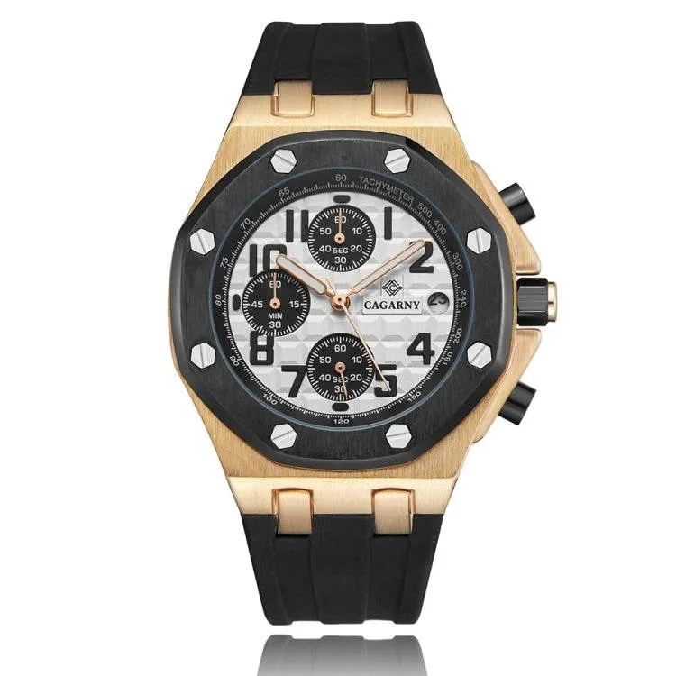 CAGARNY 6867 Multifunction Quartz Sports Watch with Six Needles for Men