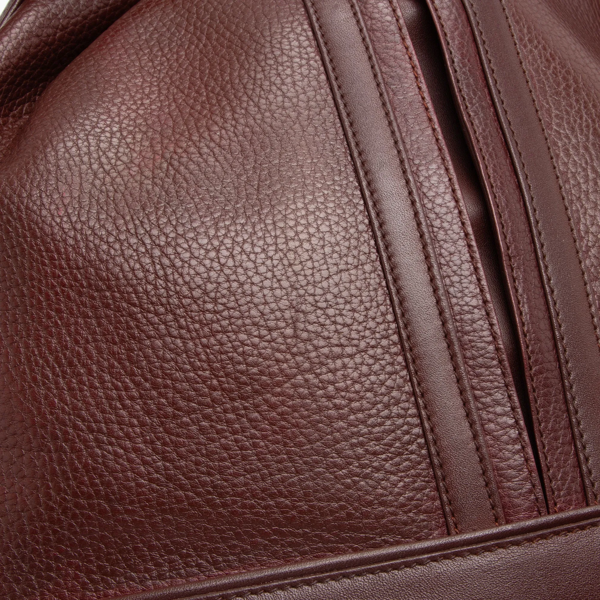 Cartier Vintage Leather Drawstring Bucket Bag (SHF-cB81do)