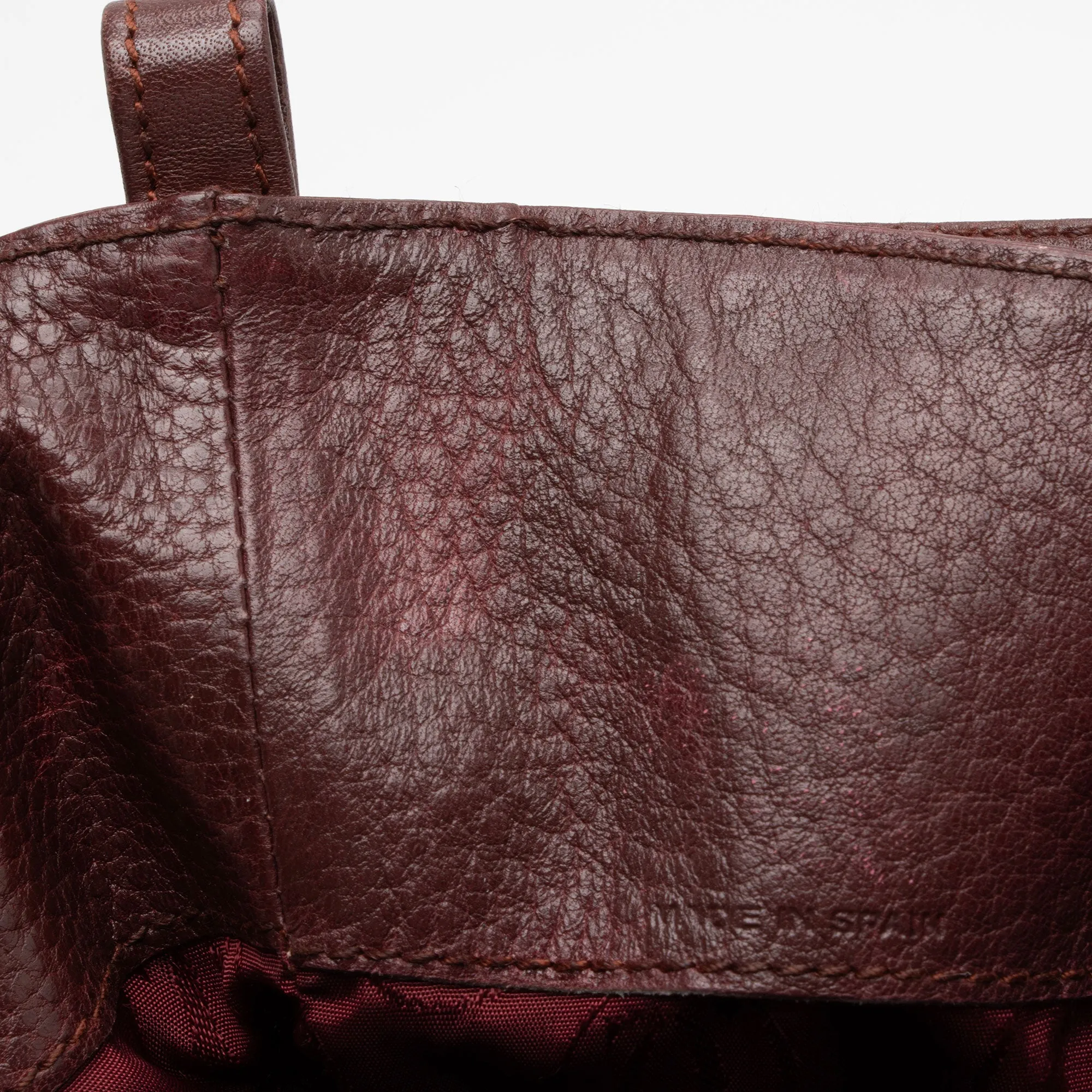 Cartier Vintage Leather Drawstring Bucket Bag (SHF-cB81do)
