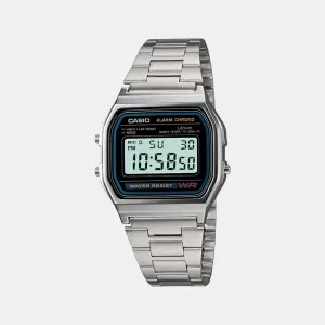 Casio Vintage Silver Digital Unisex Watch A-158WA-1Q - D011