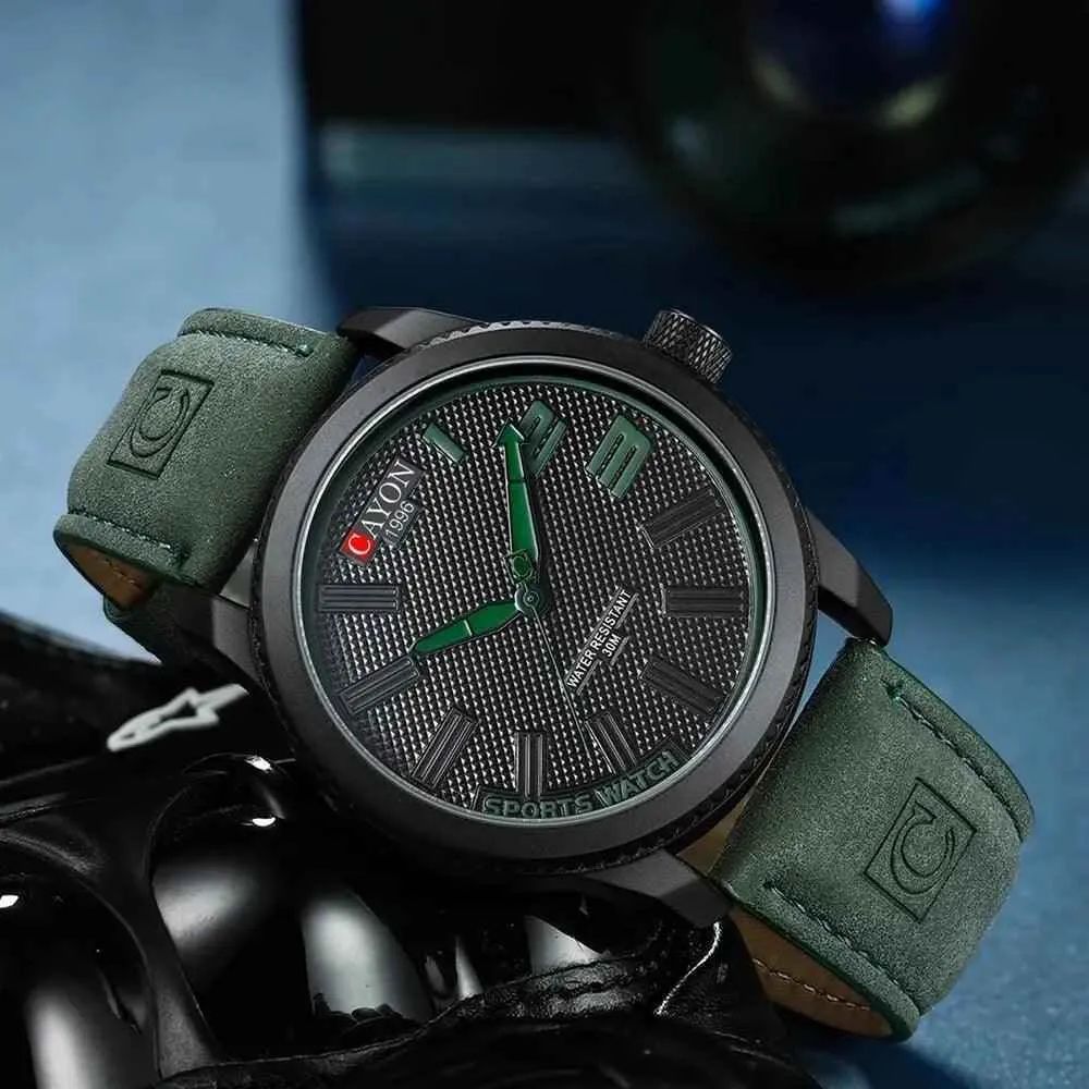 CH0335 Men's Simple Watch - Leather Sports Wristwatch