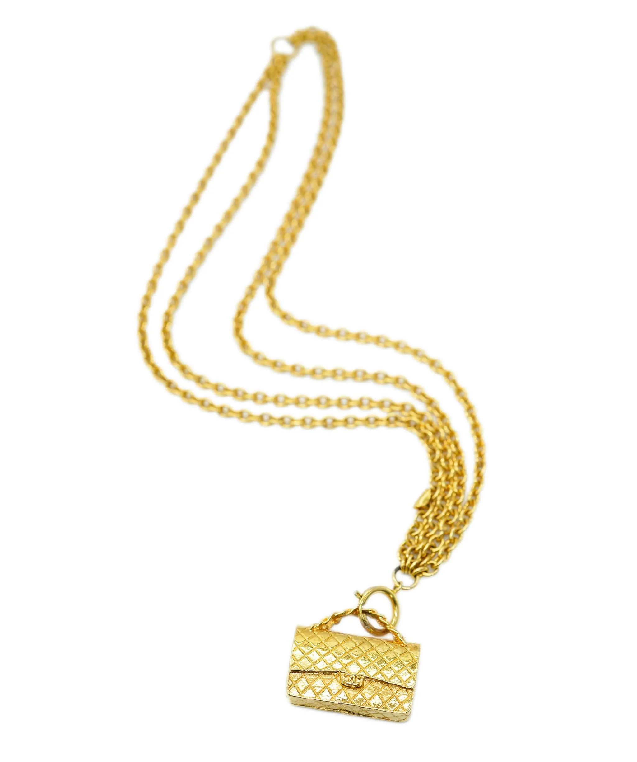 Chanel gold classic flap necklace /belt - coming by itself  - AJC0734