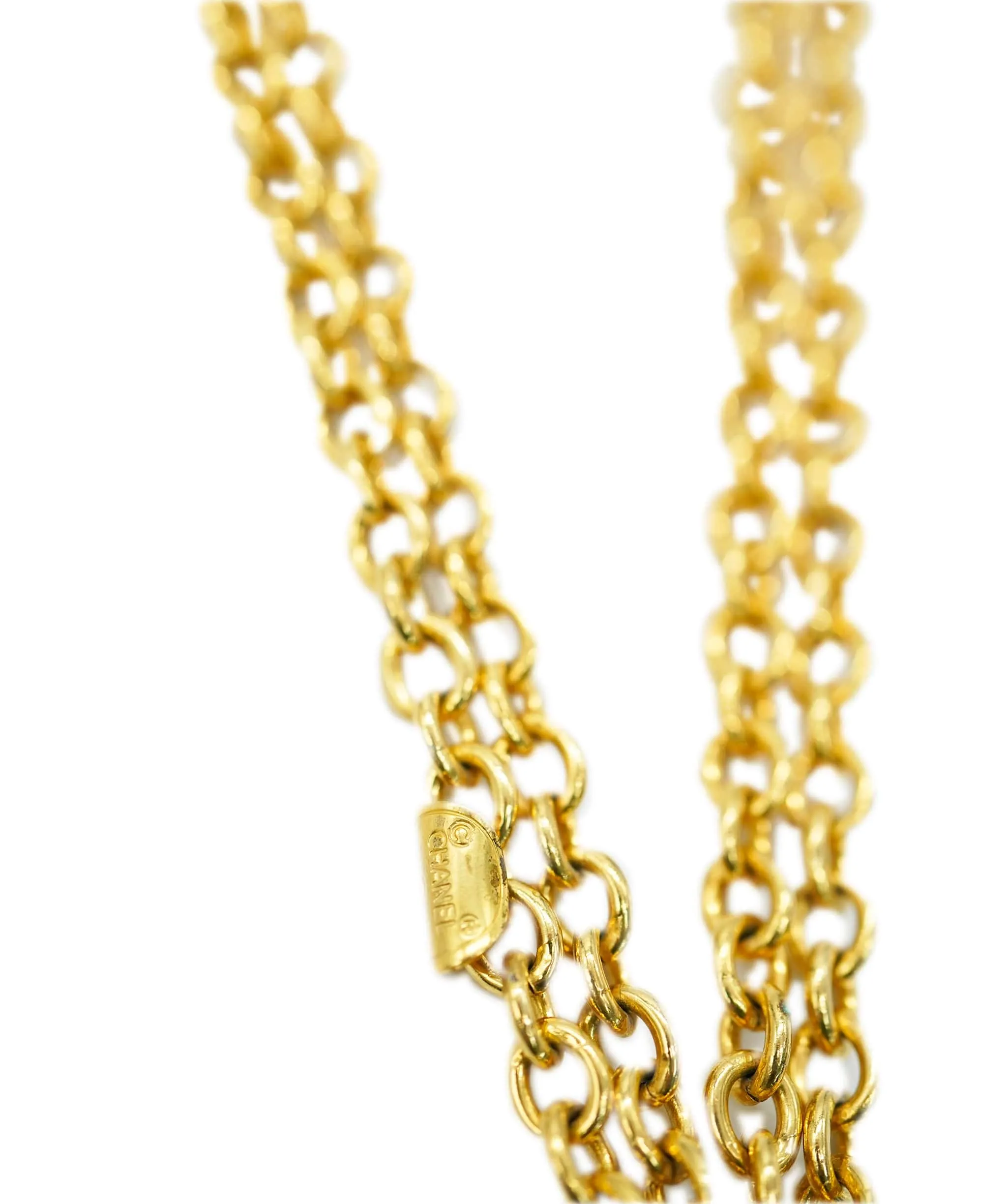 Chanel gold classic flap necklace /belt - coming by itself  - AJC0734