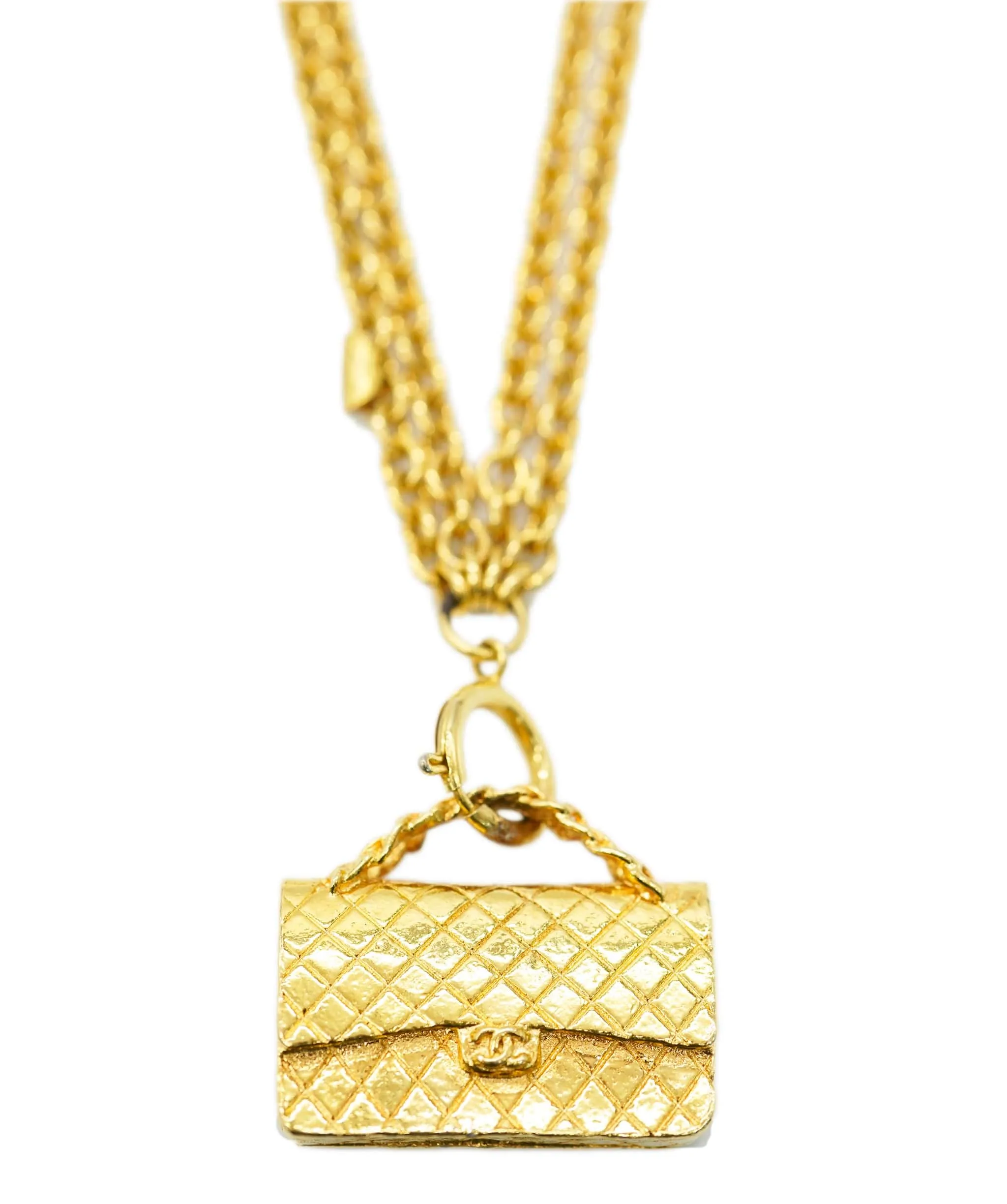 Chanel gold classic flap necklace /belt - coming by itself  - AJC0734