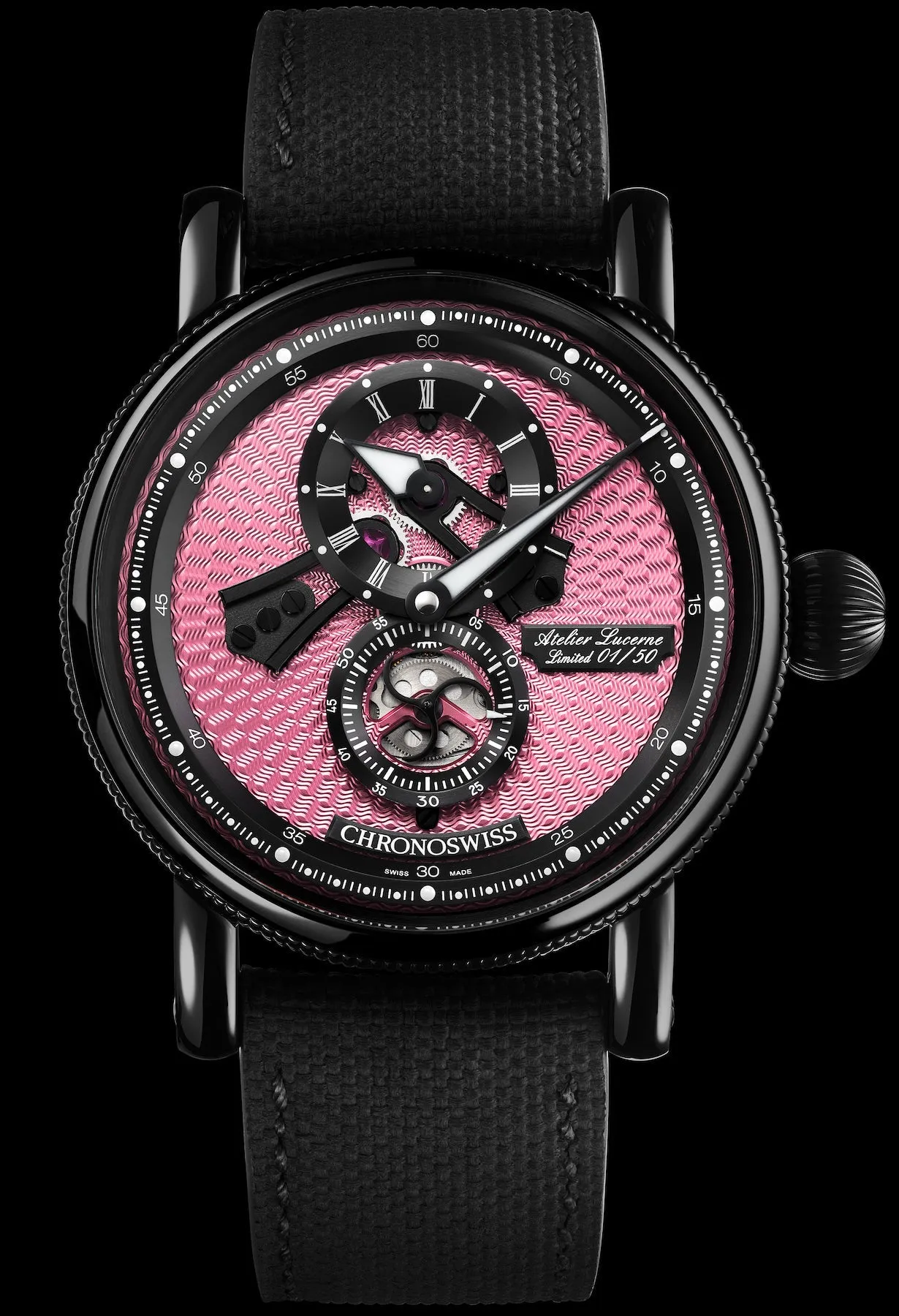 Chronoswiss Watch Flying Regulator Open Gear Pink Panther Limited Edition