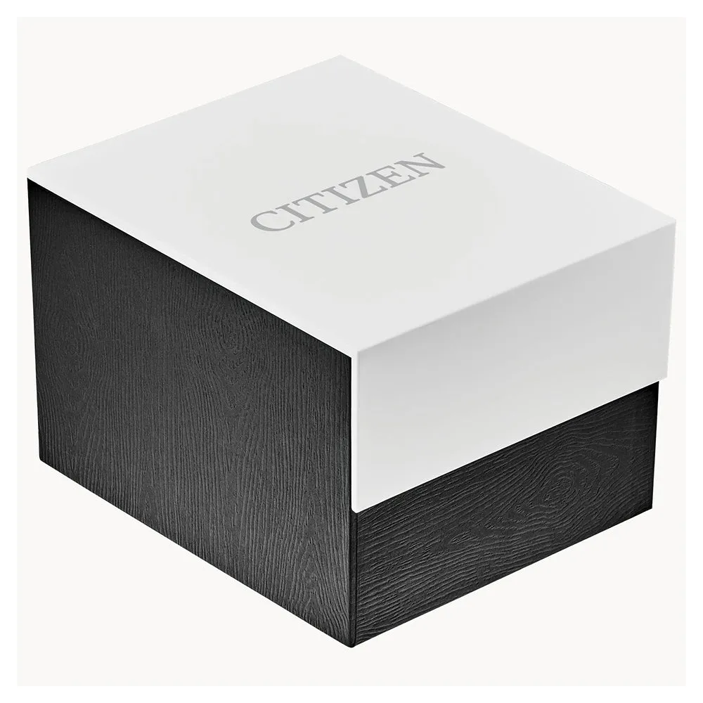 Citizen Eco-Drive Womens Silver-Toned Stainless Steel Band Blue Dial Watch - FE2080-56L