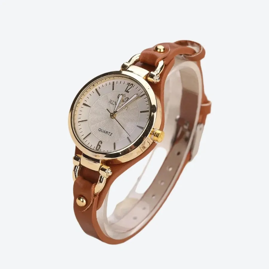 Classic Leather Strap Quartz Watches