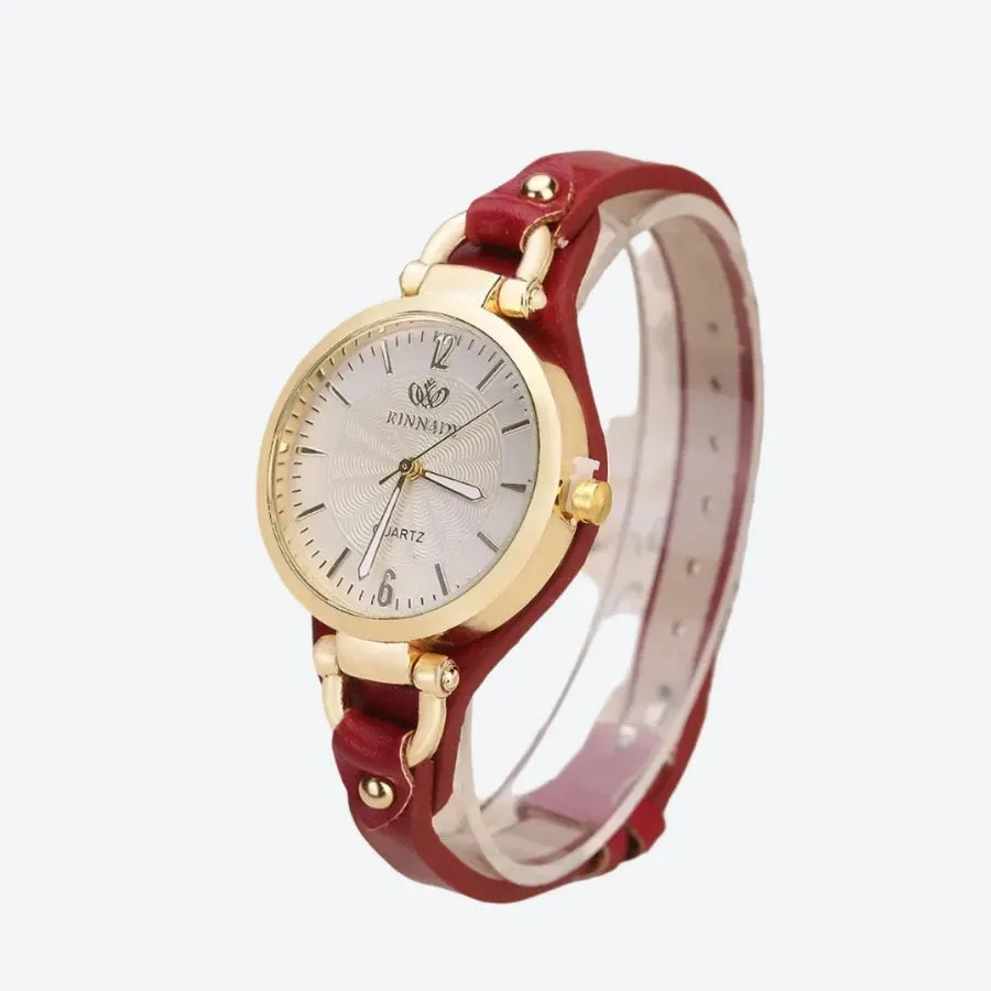 Classic Leather Strap Quartz Watches