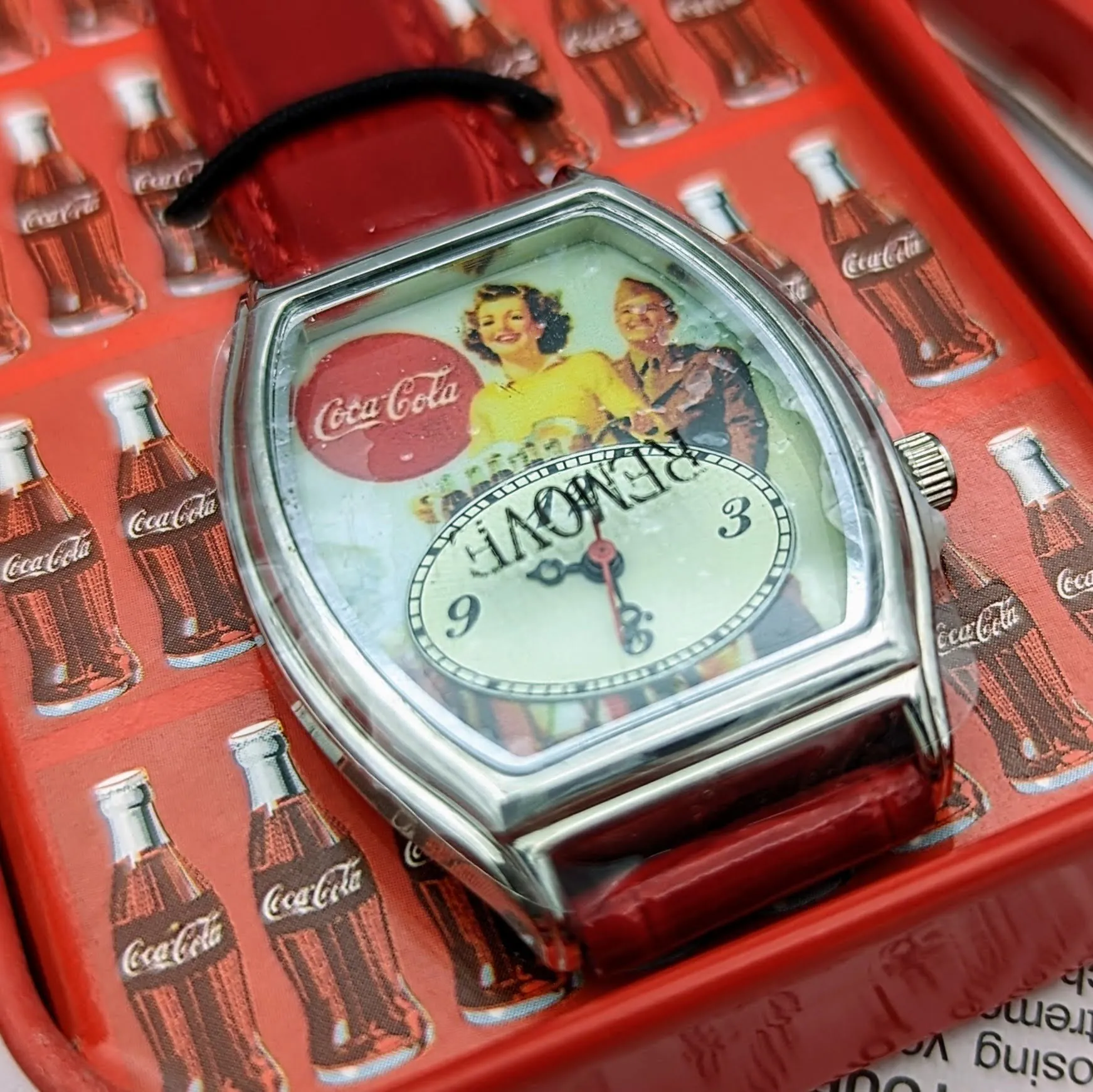 COCA-COLA Promotional Wristwatch Collectible Watch BOX & Papers!