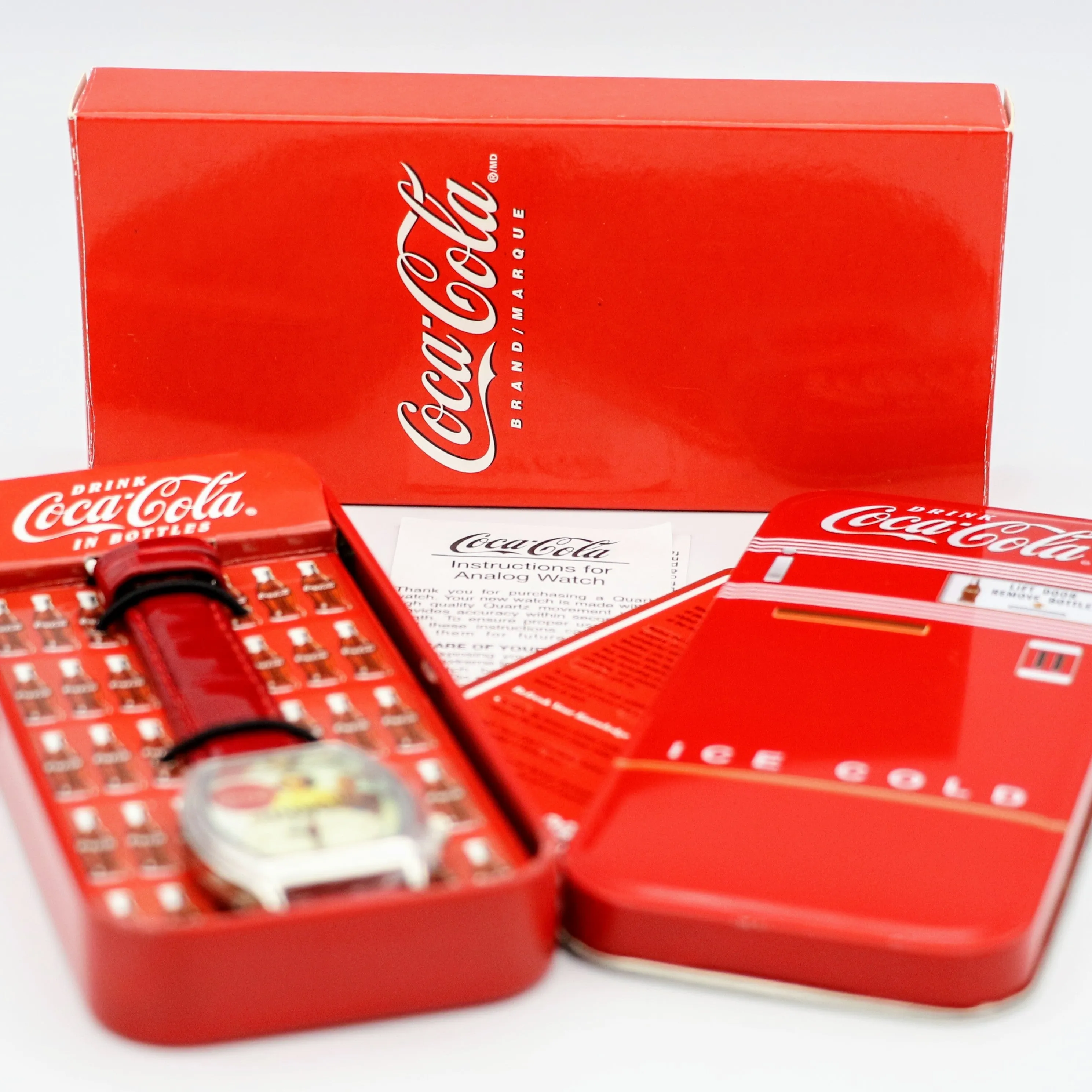 COCA-COLA Promotional Wristwatch Collectible Watch BOX & Papers!
