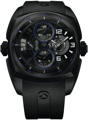 CYR Watch Klepcys Skeleton Chronograph Dark And Blue Black DLC Steel Limited Edition