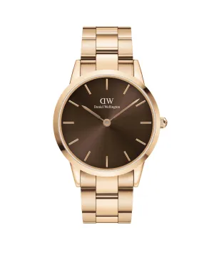 Daniel Wellington Iconic 40 mm Brown Dial Men Analogue Watch - DW00100460