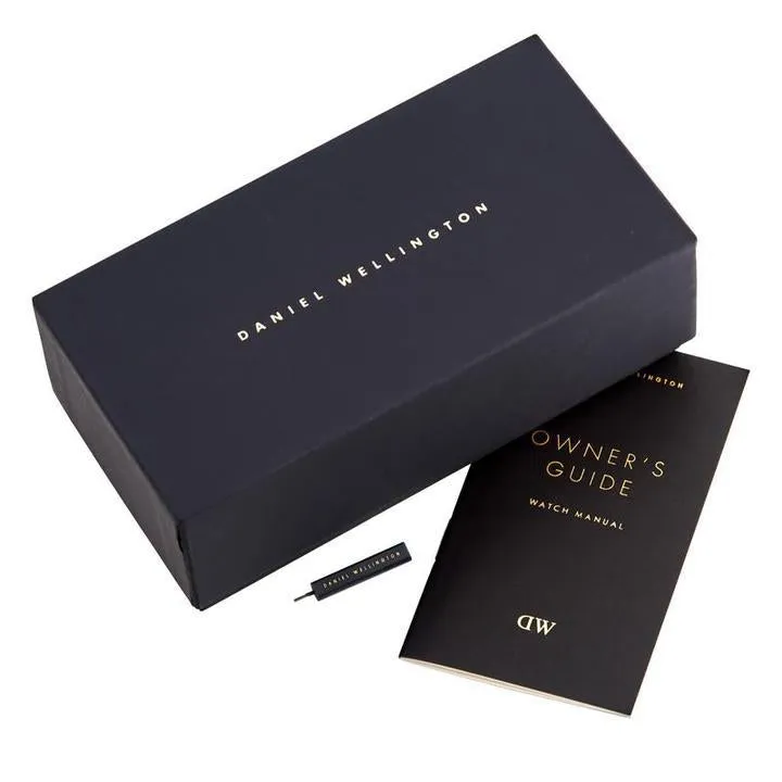 Daniel Wellington Men's Watch Black Iconic Link 36mm Silver DW00100204