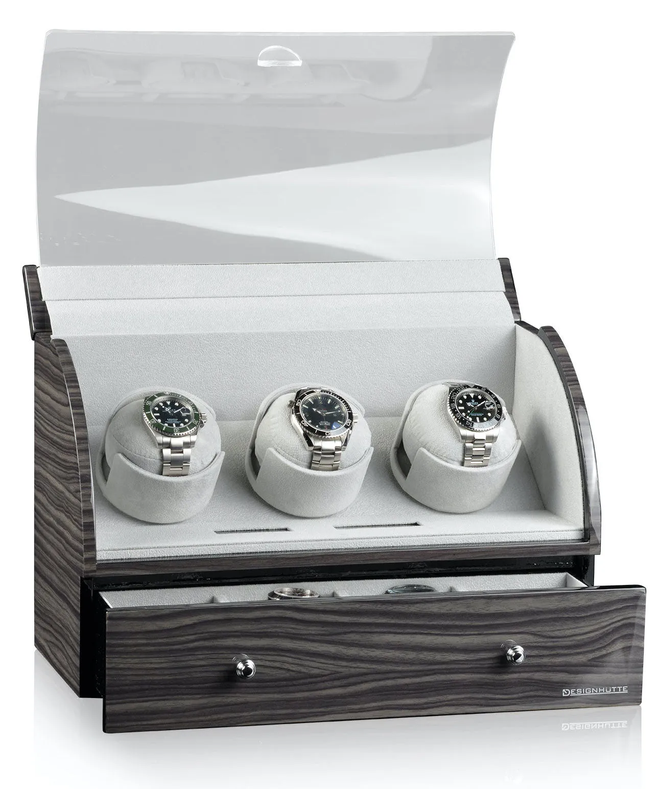 DH Watch Winder Basel 3 LCD Dark Oak