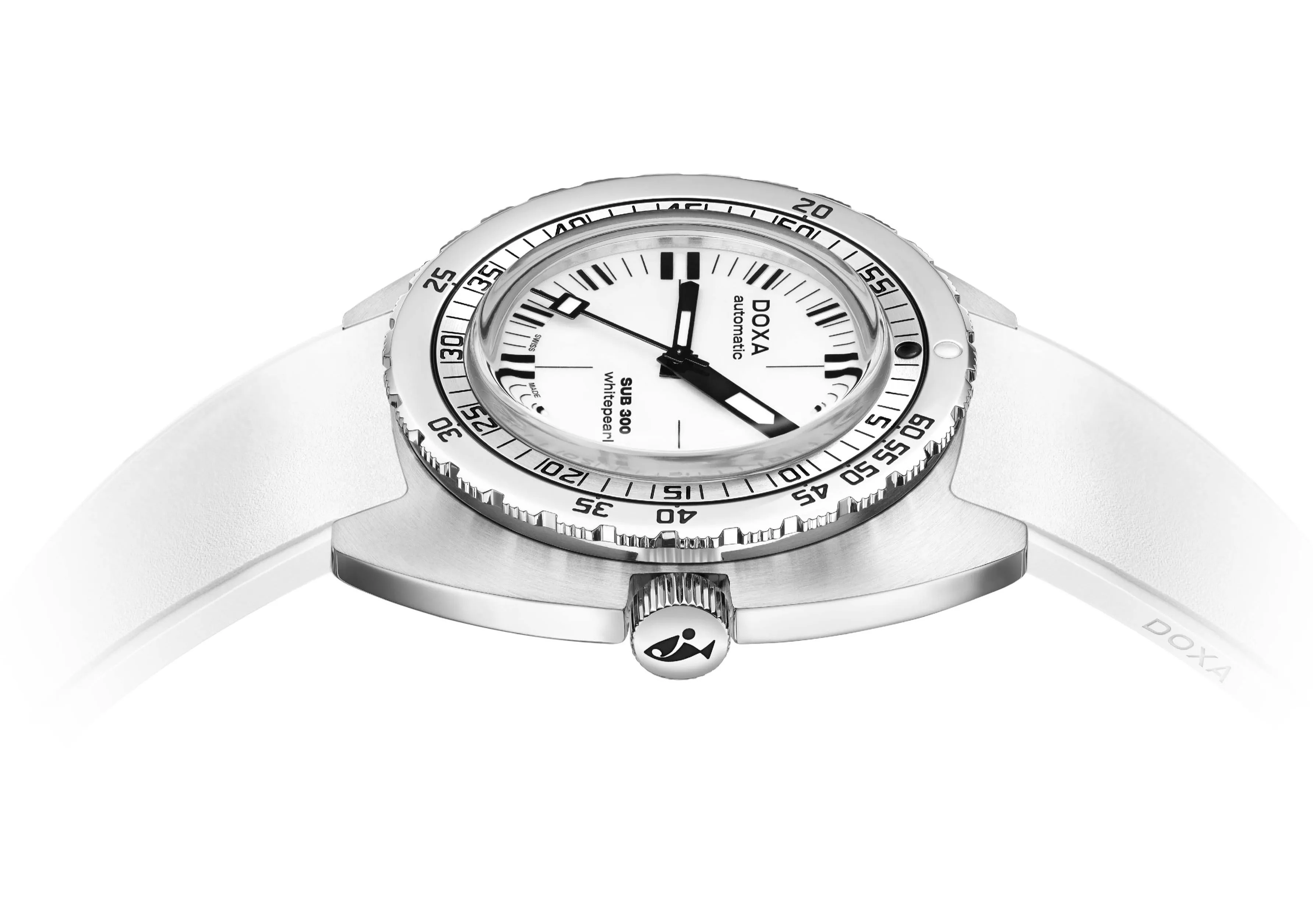 DOX Watch SUB 3 Whitepearl Rubber