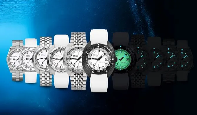DOX Watch SUB 3 Whitepearl Rubber