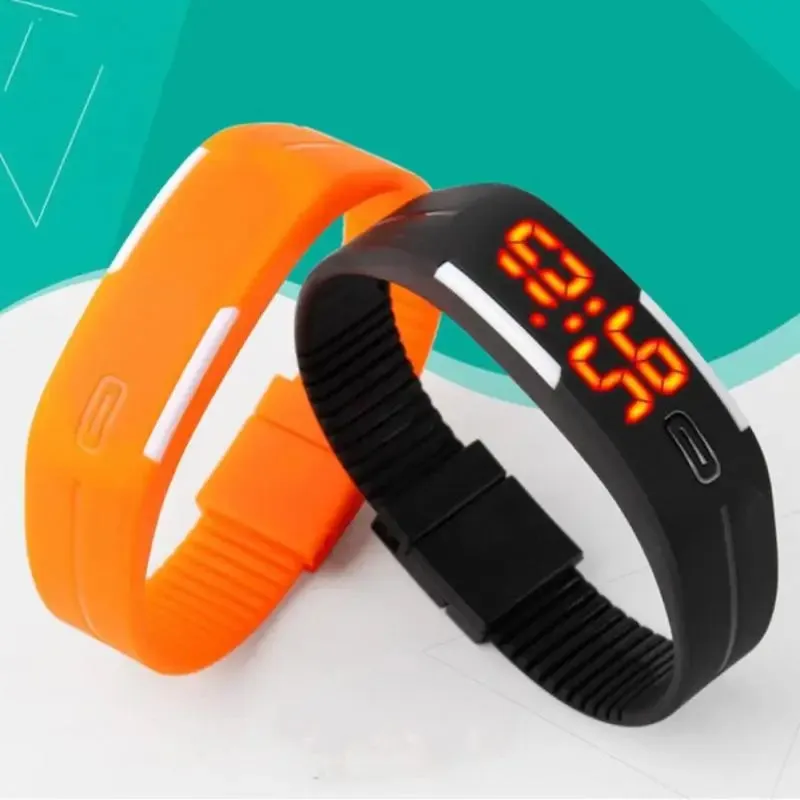 Electronic LED Digital Watch for Men Women Kids Stylish Silicone Bracelet