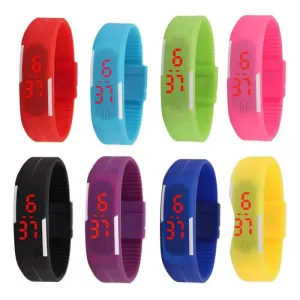 Electronic LED Digital Watch for Men Women Kids Stylish Silicone Bracelet