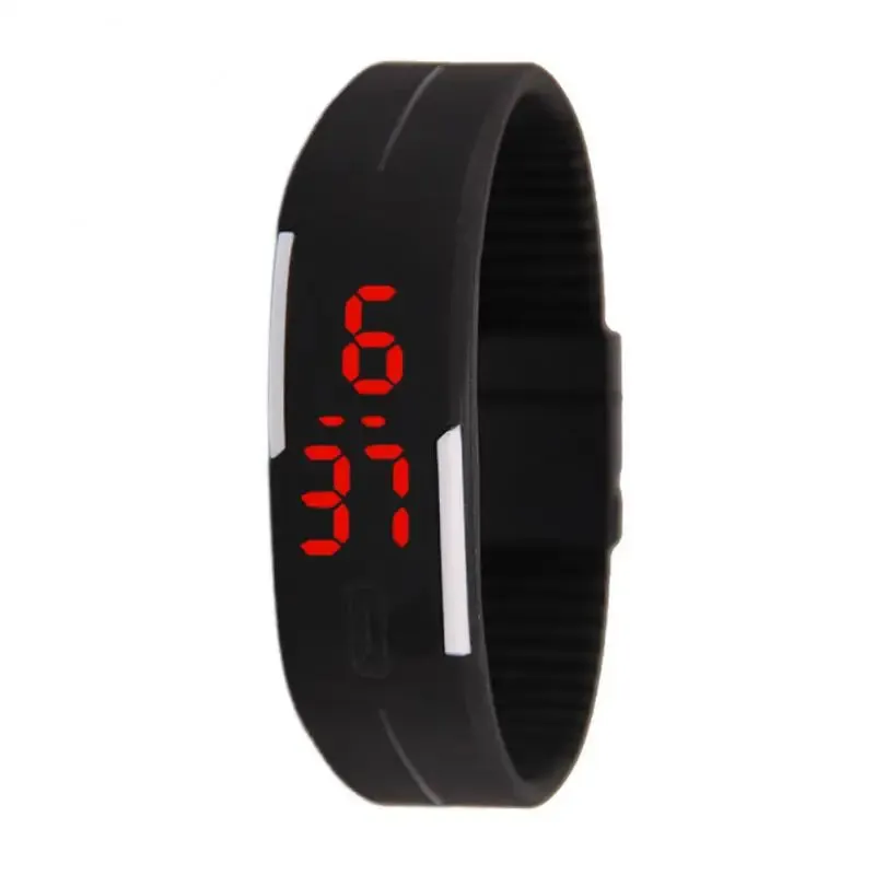 Electronic LED Digital Watch for Men Women Kids Stylish Silicone Bracelet