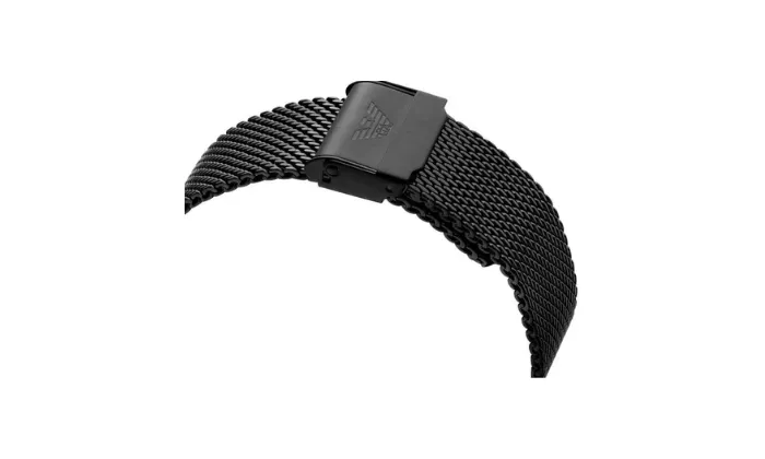 Emporio Armani Men's Aviator Black Round Stainless Steel Watch
