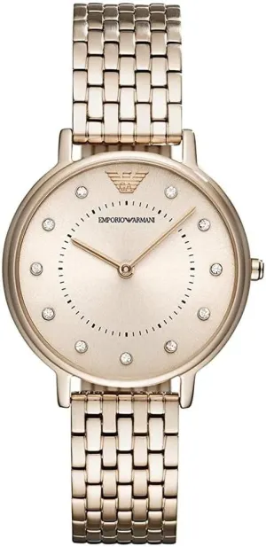 Emporio Armani Women's Two-Hand Leather Watch