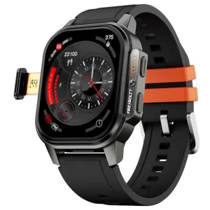 Fire-Boltt Snapp Smart Watch, Selfie Camera, 4G Nano-SIM Slot, 54.1mm AMOLED Display, Play Store- Unlimited apps, 1000mAh Battery, 2GB/4GB RAM   16GB/64GB ROM (Archaic Black)