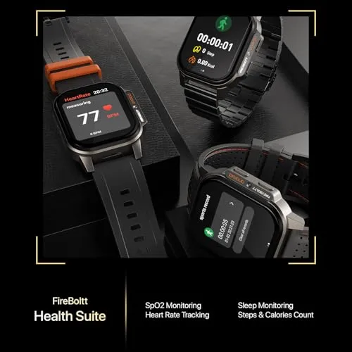 Fire-Boltt Snapp Smart Watch, Selfie Camera, 4G Nano-SIM Slot, 54.1mm AMOLED Display, Play Store- Unlimited apps, 1000mAh Battery, 2GB/4GB RAM   16GB/64GB ROM (Archaic Black)