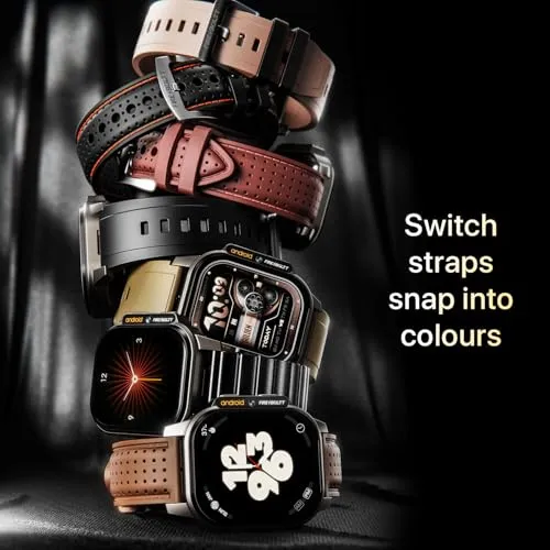 Fire-Boltt Snapp Smart Watch, Selfie Camera, 4G Nano-SIM Slot, 54.1mm AMOLED Display, Play Store- Unlimited apps, 1000mAh Battery, 2GB/4GB RAM   16GB/64GB ROM (Archaic Black)