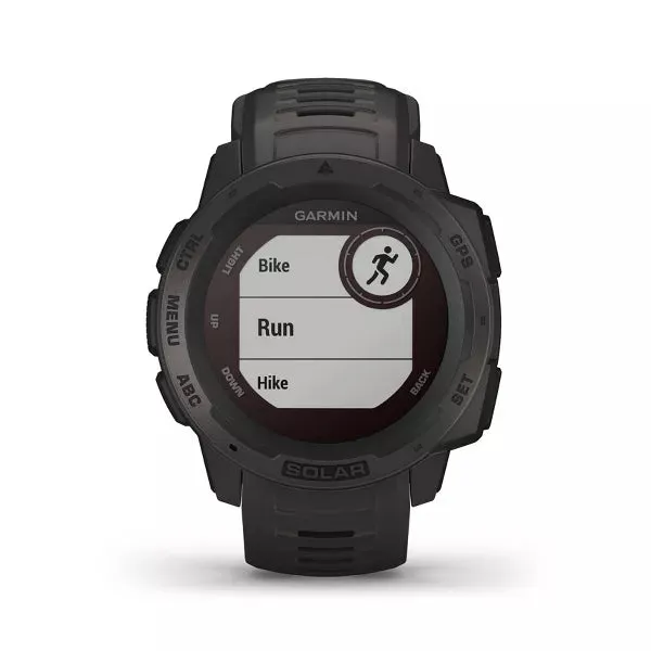 Garmin Instinct Solar GPS Multi Sport Watch - Black (Refurbished Grade-C)