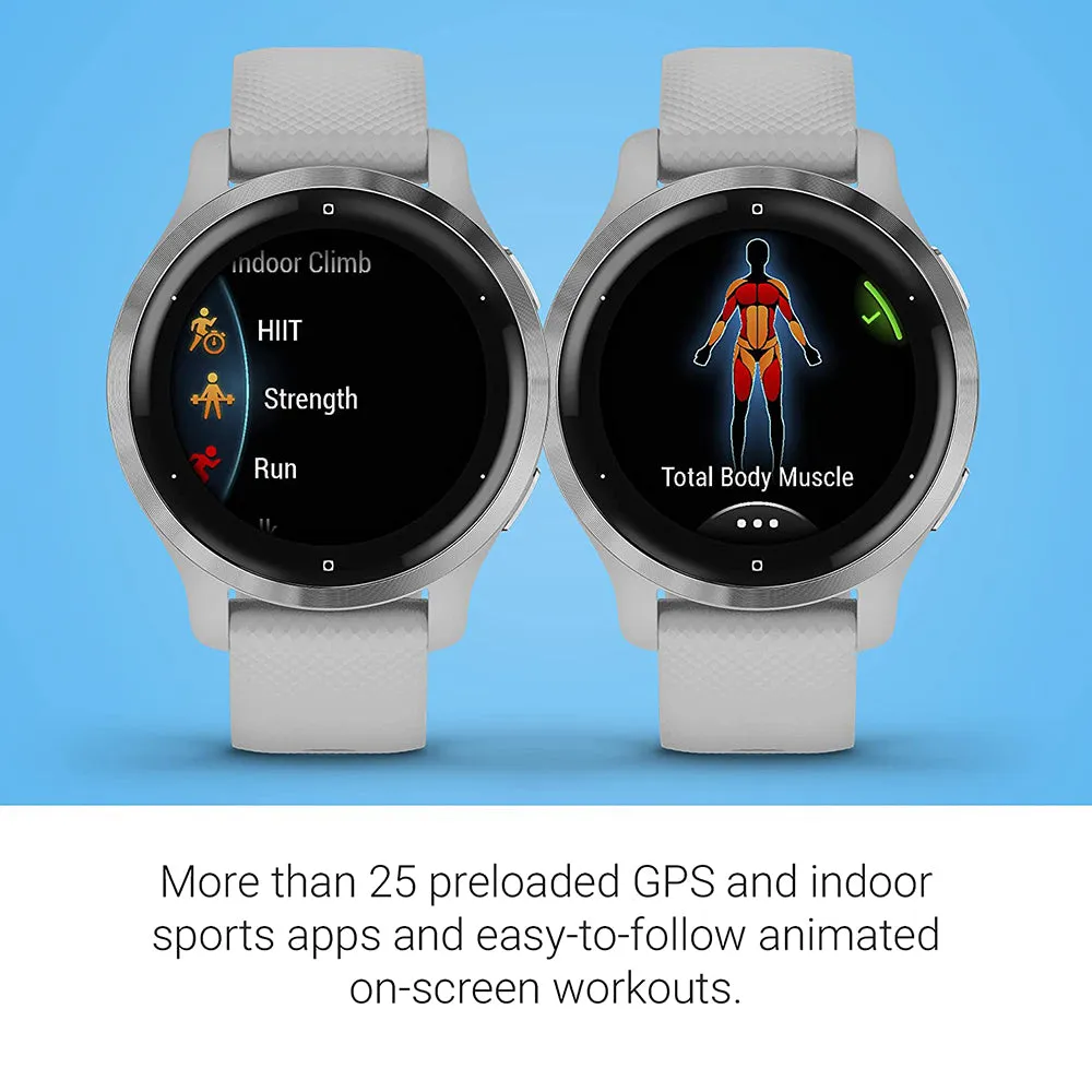 Garmin Venu 2S Advanced Health Monitoring Fitness Features Smaller-Sized GPS Smart Watch - 010-02429-02
