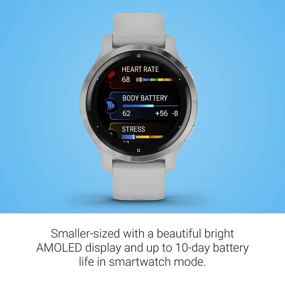 Garmin Venu 2S Advanced Health Monitoring Fitness Features Smaller-Sized GPS Smart Watch - 010-02429-02