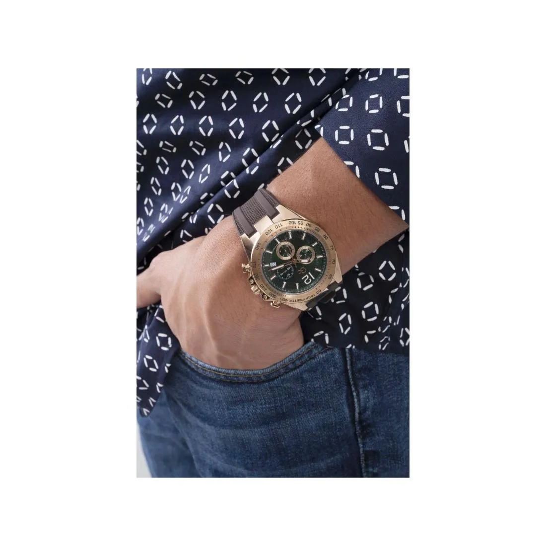 GC Men Green Dial 44 mm Analog Watch- Z07003G9MF