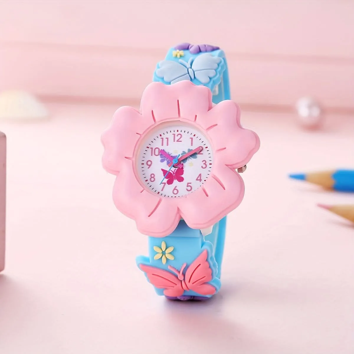 Girls' Cute Quartz Flower Wrist Watch