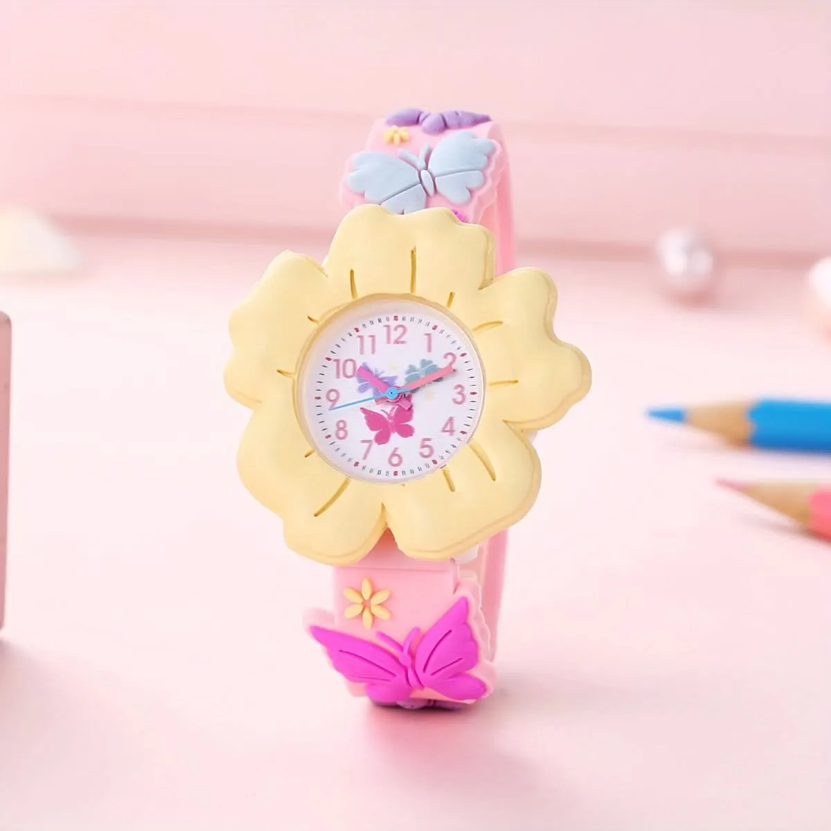 Girls' Cute Quartz Flower Wrist Watch