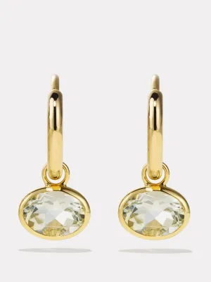 Green amethyst Orbit hoops