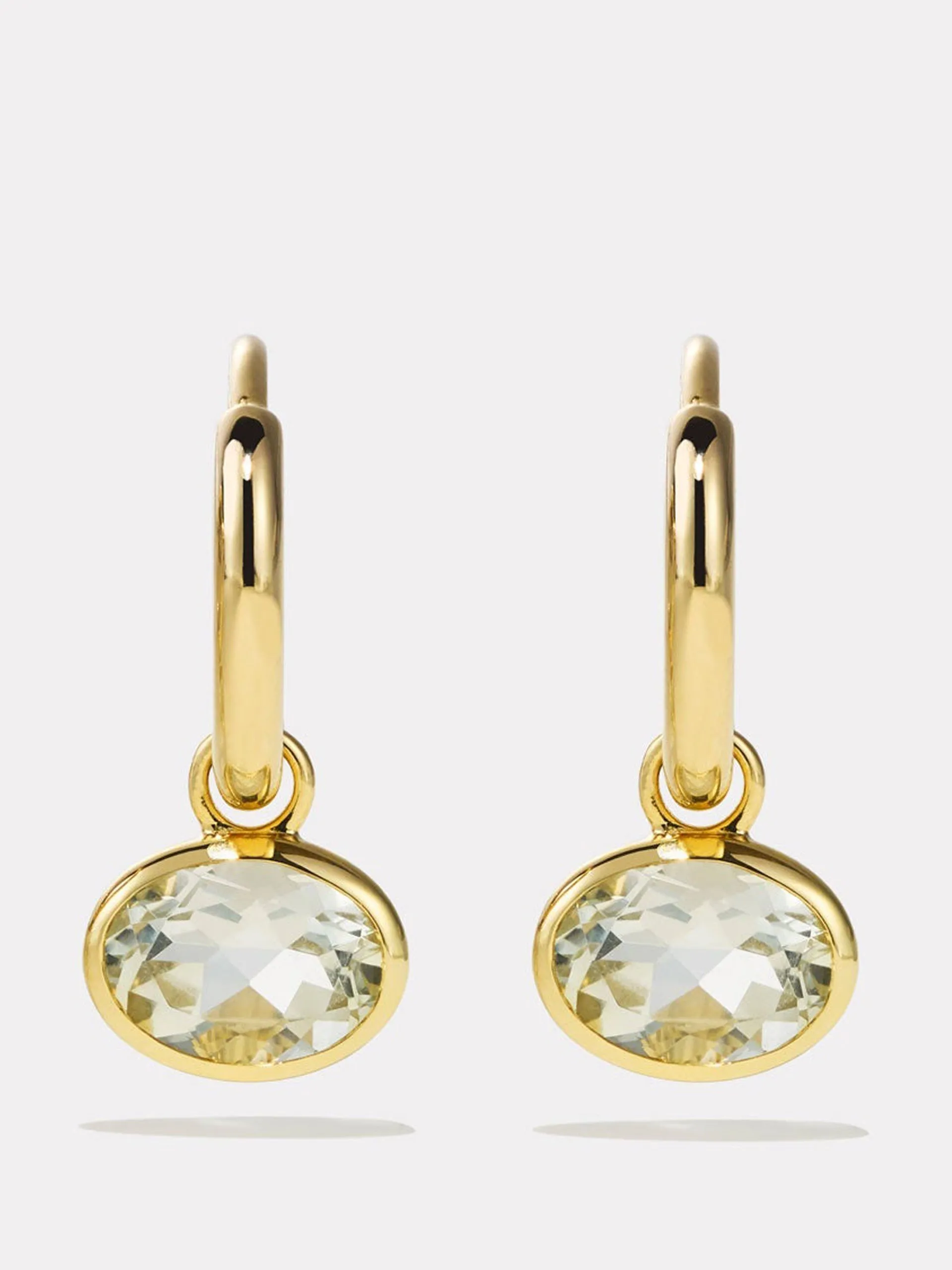 Green amethyst Orbit hoops