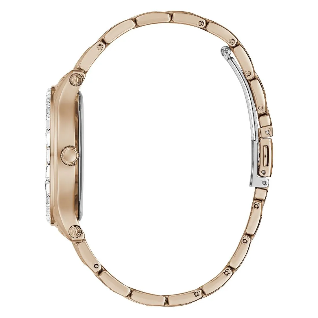 Guess Women 38 mm Rose Gold Dial Analog Watch- GW0395L3
