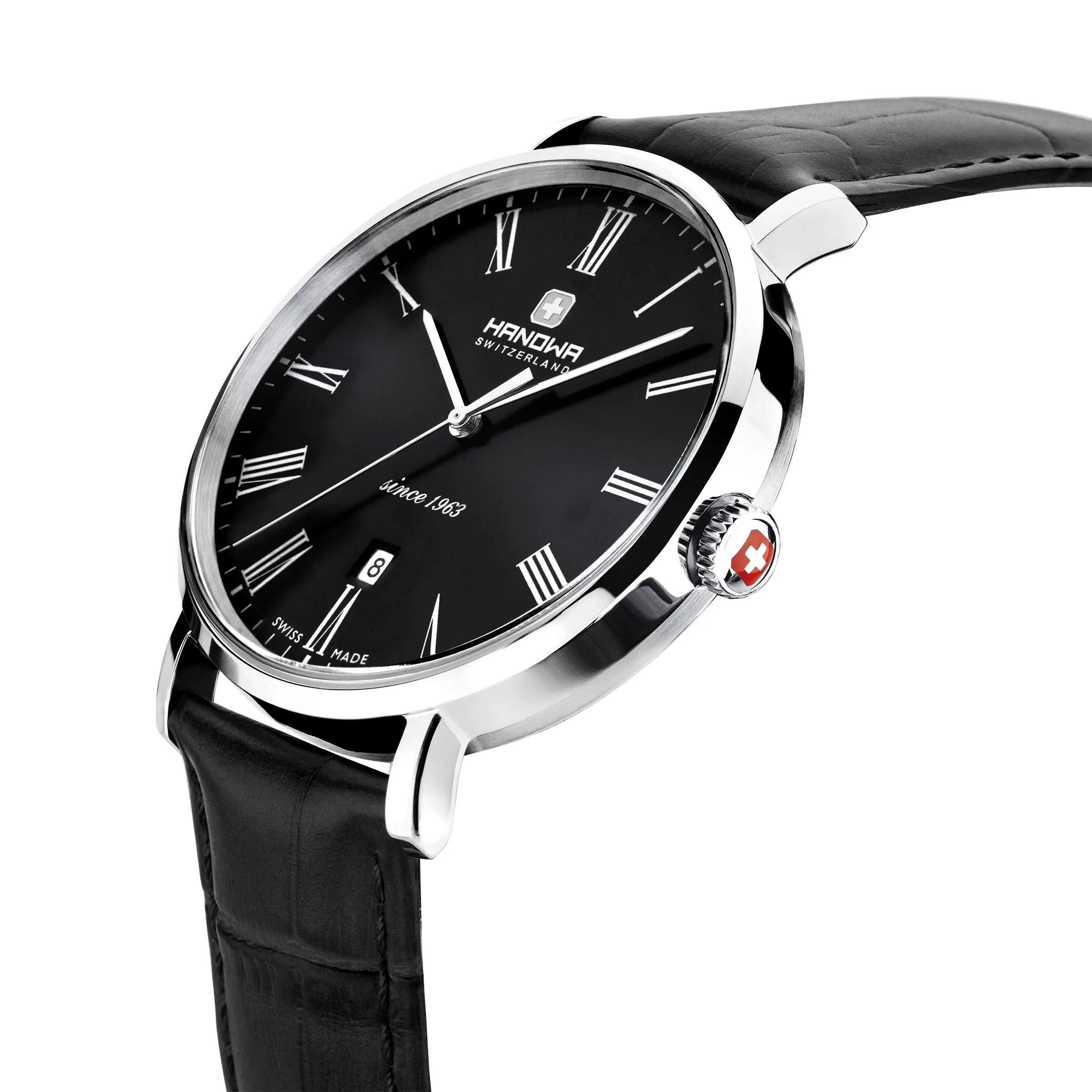 HANOWA HAWGB0001001 MEN'S LEATHER WRIST WATCH