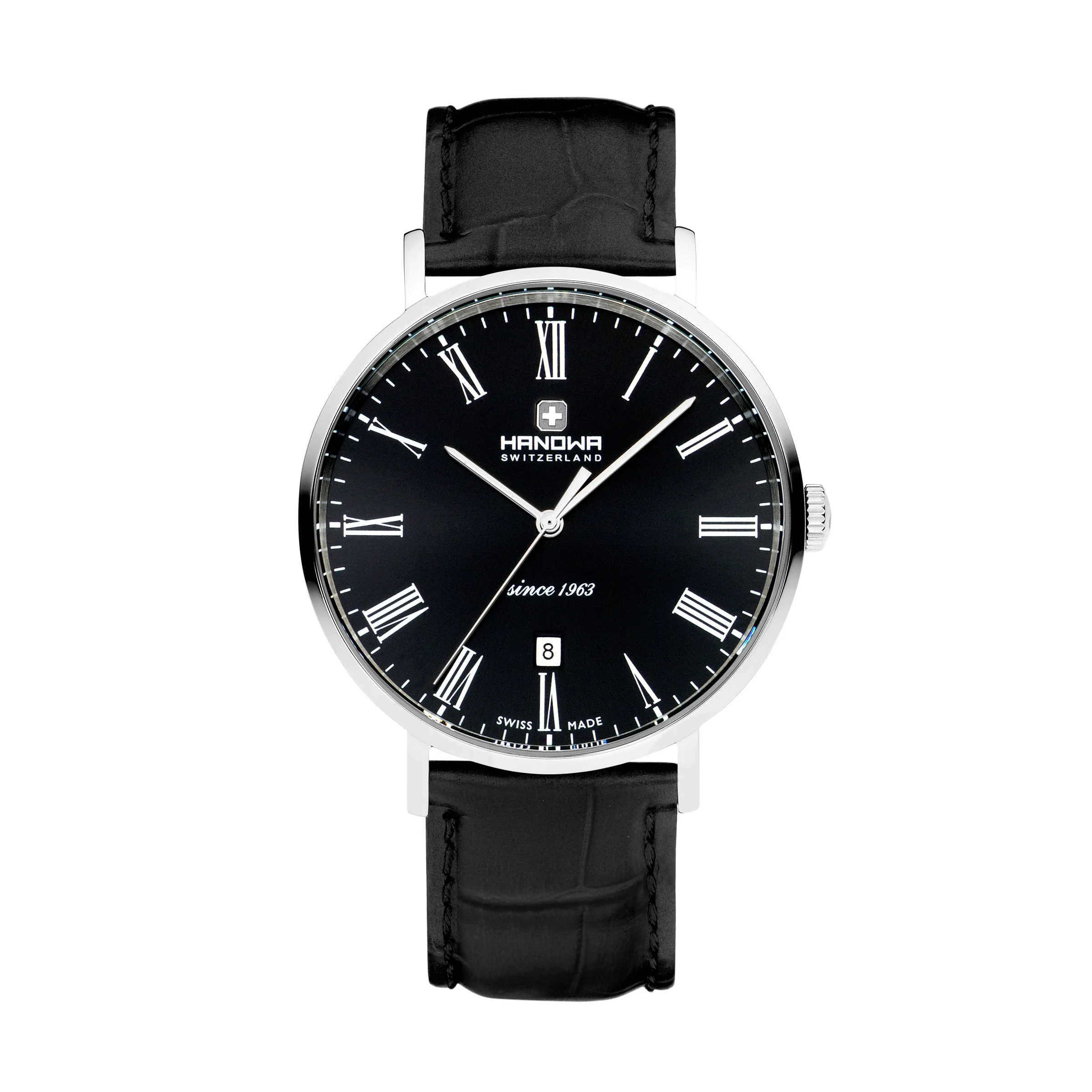 HANOWA HAWGB0001001 MEN'S LEATHER WRIST WATCH