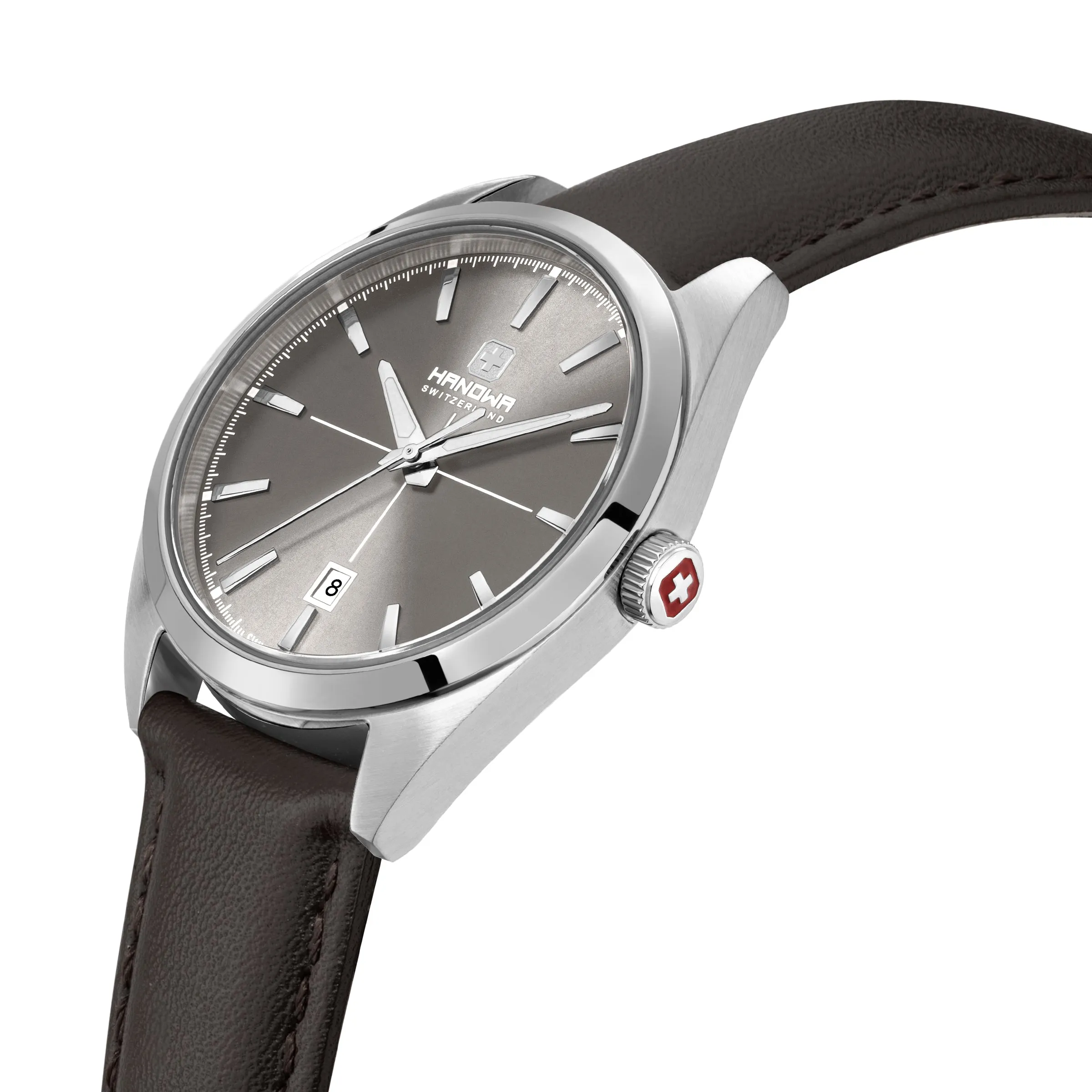 HANOWA HAWGB2200103 MEN'S LEATHER WRIST WATCH
