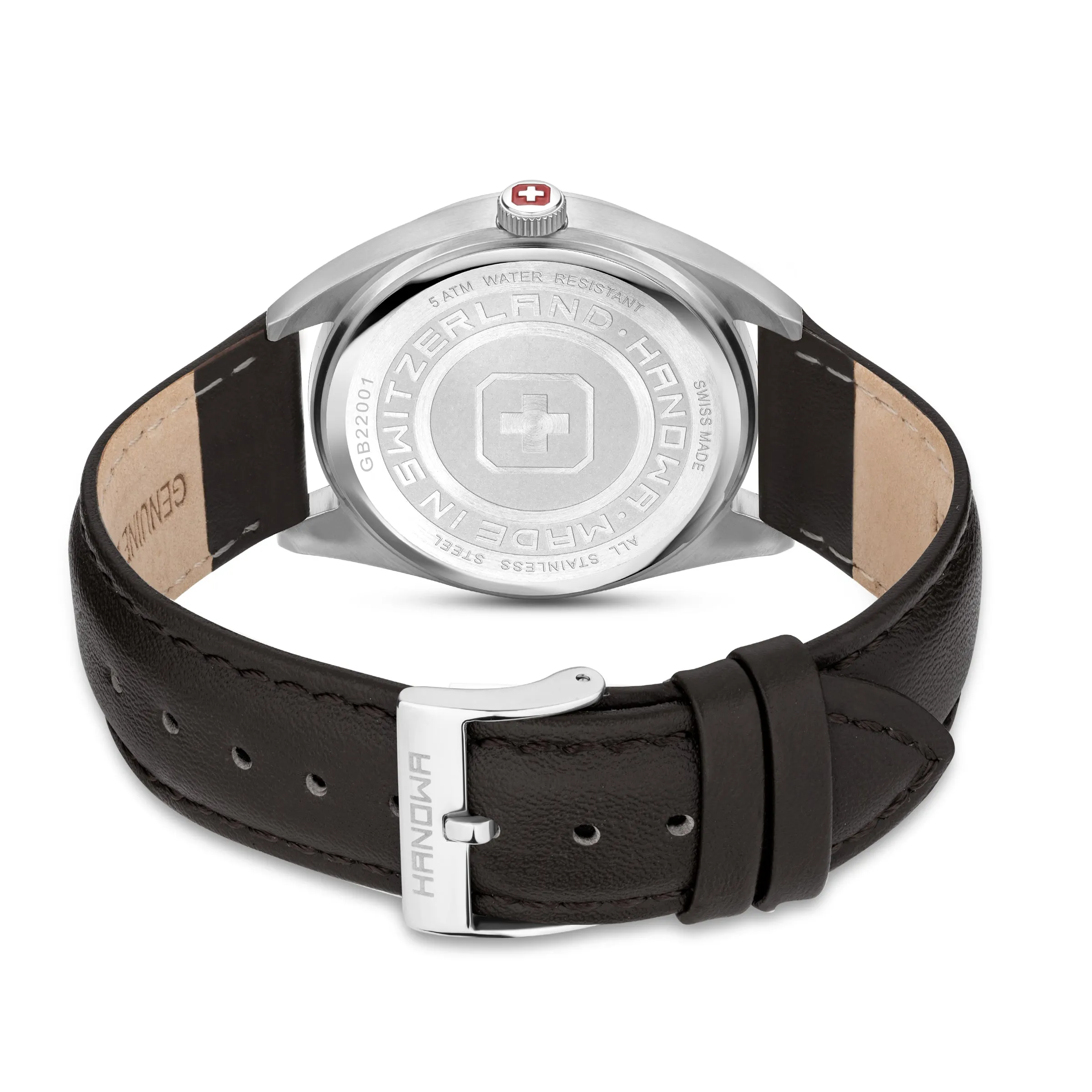 HANOWA HAWGB2200103 MEN'S LEATHER WRIST WATCH