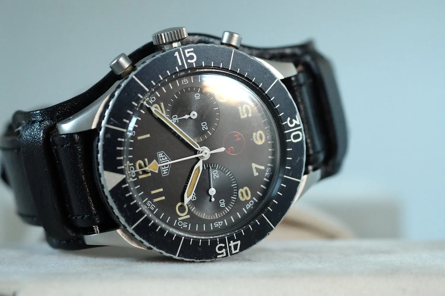 Heuer Bundeswehr Flyback Chronograph with Decommission Papers
