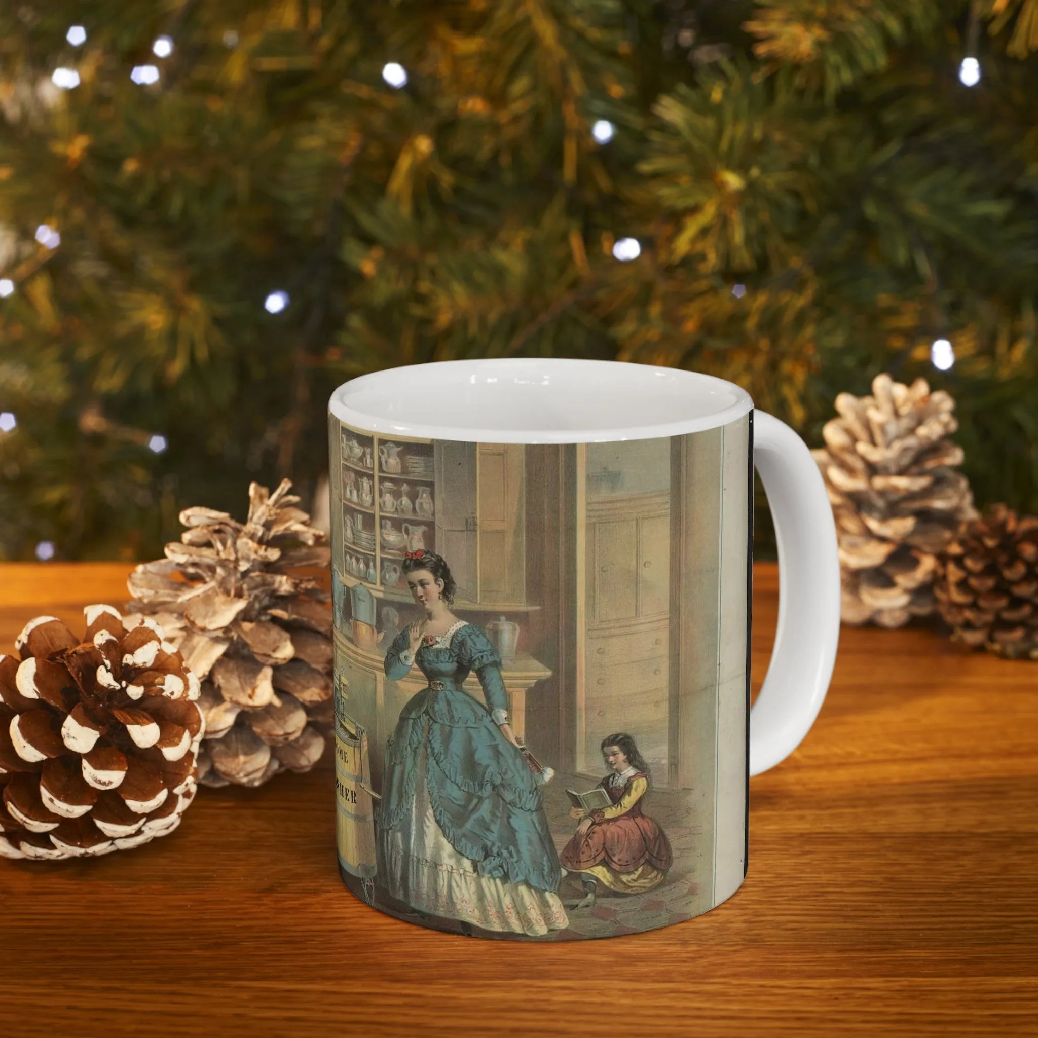Home washing machine & wringer - A painting of a woman washing a woman's hands Beautiful Novelty Ceramic Coffee Mug 11oz