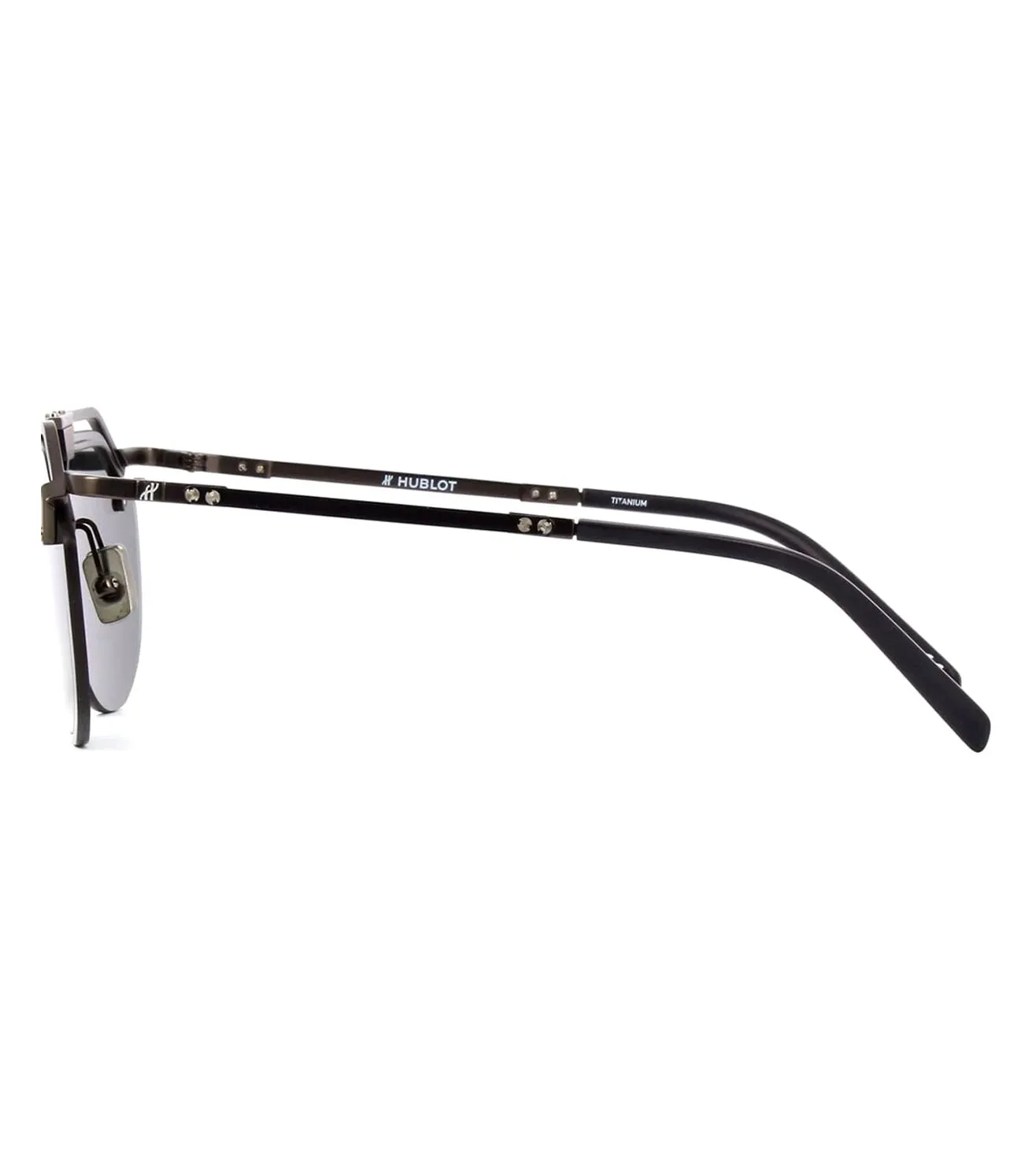 Hublot Unisex Grey Gradient Shield Sunglasses