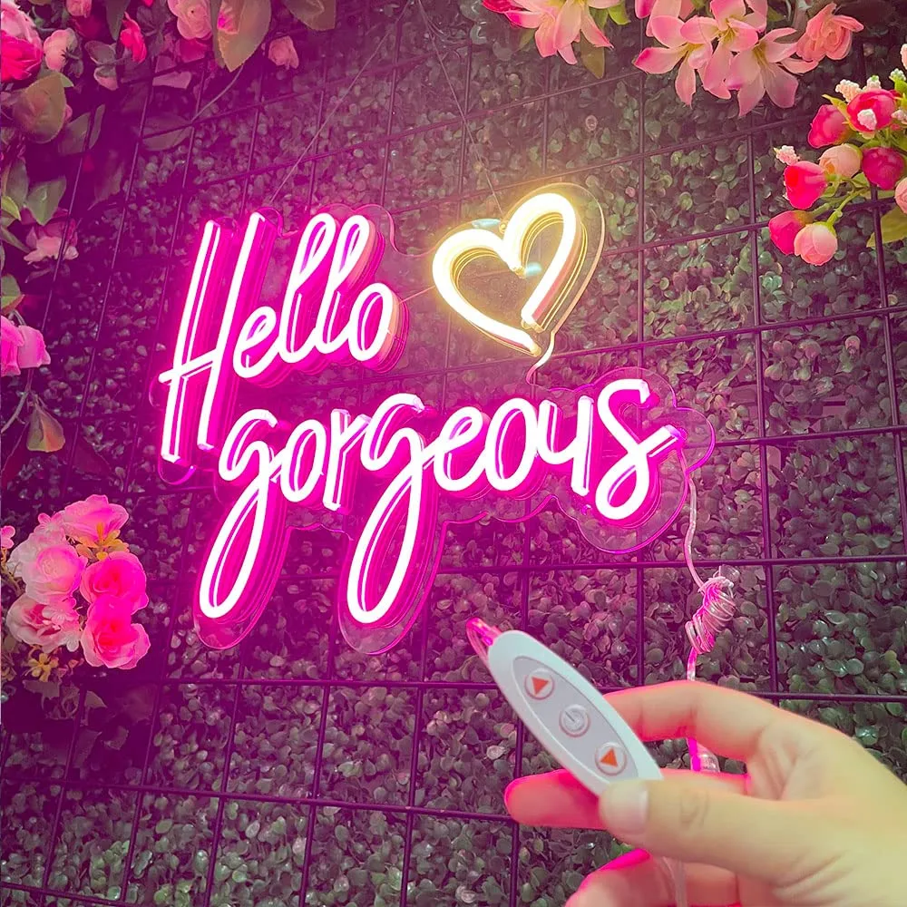 Insegna neon led Hello Gorgeous Neon Sign