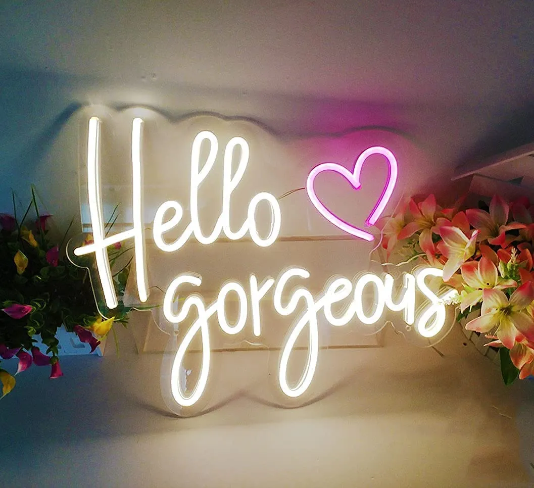Insegna neon led Hello Gorgeous Neon Sign