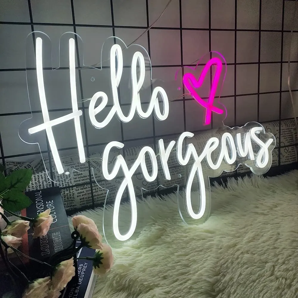 Insegna neon led Hello Gorgeous Neon Sign