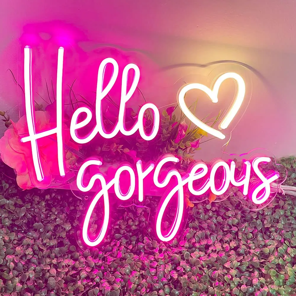 Insegna neon led Hello Gorgeous Neon Sign